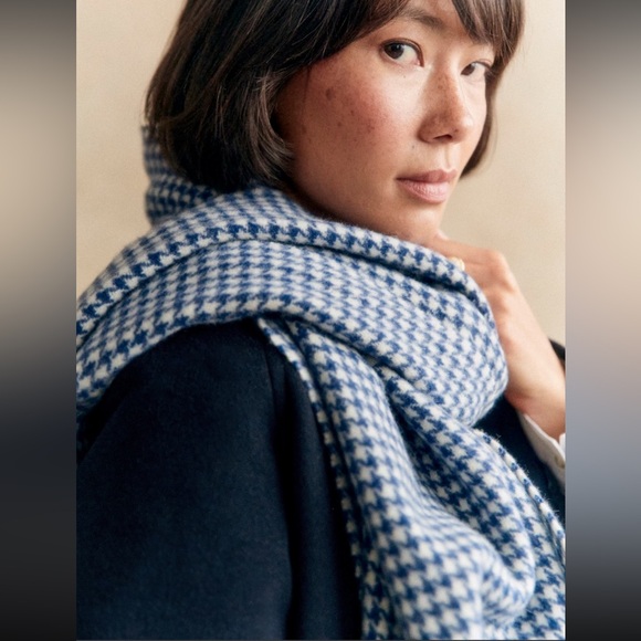 Sezane Seraphine Blue Houndstooth NWOT - Picture 3 of 8